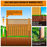 WOCEPU 2.8 FT Fence Post Repair Kit, for Repairing Broken Wooden Fence Post Repair Stakes (4pack-Brown) WOCEPU