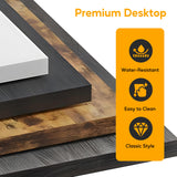 L Shaped Desk Gaming Computer 50 Inch Reversible Corner Table PC for Writing Study Student with Wood Tabletop Metal Frame CPU Stand Side Bag for Home Office Small Place, White HealSmart