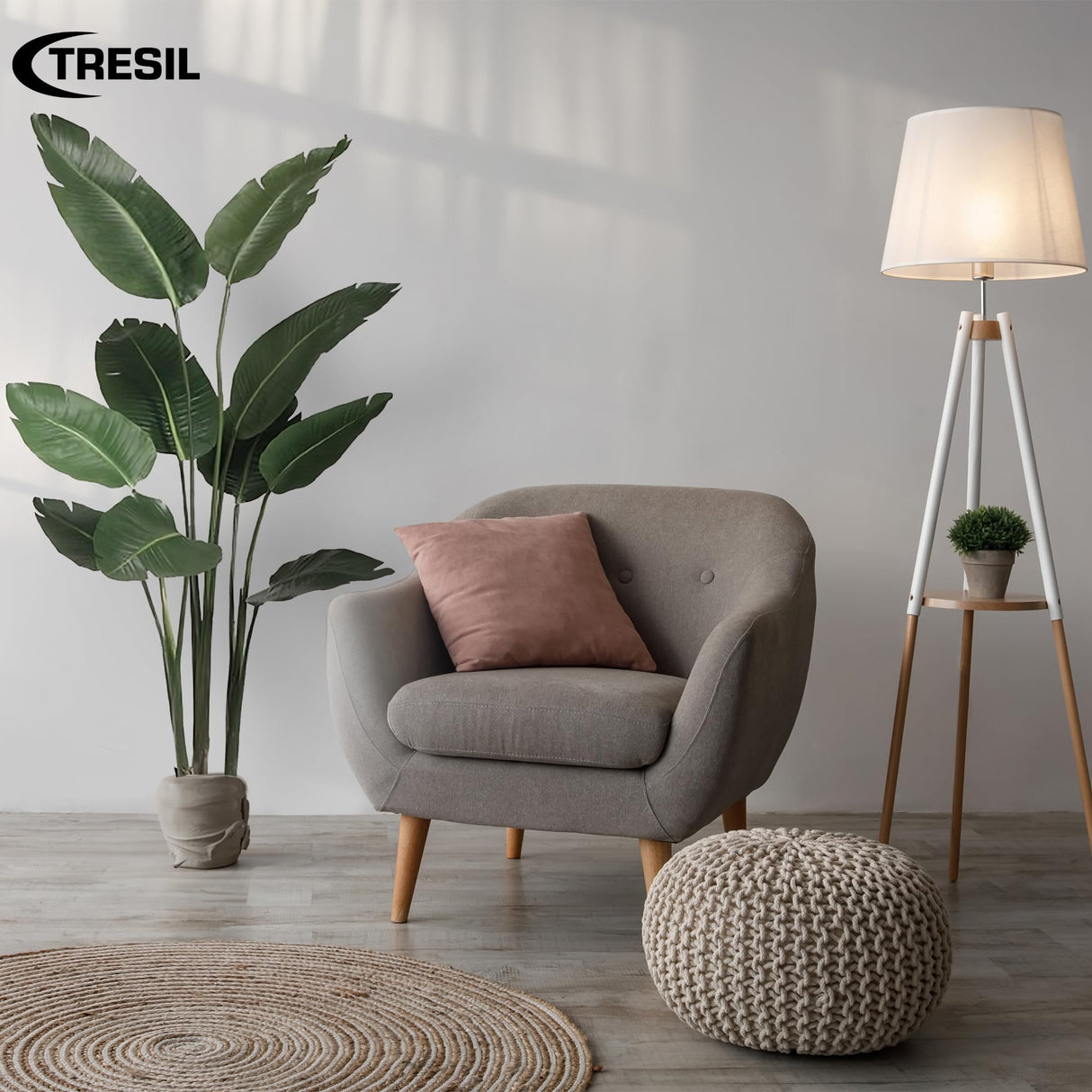 One 5 Foot Artificial Bird of Paradise Palm Tree Potted Plant by TRESIL Bagari Store