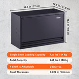 VEVOR metal garage cabinet, 240 lbs Heavy Duty Capacity Thickened Material Powder-Coating VEVOR