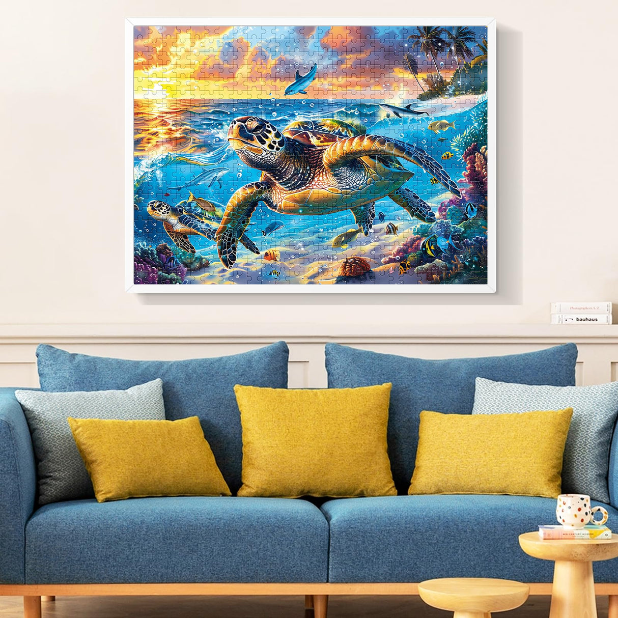 500 Piece Puzzle for Adults-Sea Turtle Puzzle| Recycled Cardboard Jigsaw Puzzles 500 Pieces | Challenging Family Activity Great Gift Idea for Family Friends | Difficult Puzzles Size 20.5X 15 inches Edsjegn