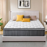 Queen Mattress, 14 Inch Hybrid Queen Size Mattress in a Box with Gel Memory Foam, Pocket Springs for Motion Isolation, Zoned Back & Lumbar Support, Medium Firm, CertiPUR-US Certified, 100-Night Trial LegacyAmerhome