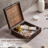 AW BRIDAL Wedding Keepsake Box with Lids Wood Memory Box Bridal Shower Gifts Wedding Engagement Gifts for Couples Mr Mrs Storage Gift Box AW BRIDAL