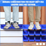 Weysat 24 Pcs Storage Bins Parts Racks, Wall Mounted Tool Storage Bins, Plastic Stackable Garage Storage Bin Organizer for Screws Bolts Nuts Nails Beads Small Hardware Parts Storage Men Gift Tools Weysat