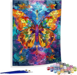 Diymood Paint by Numbers for Adults Butterfly, DIY Oil Painting Colour Acrylic Paint by Number Kits for Kids Adults Beginner for Home Wall Decor 16x20 inch Diymood