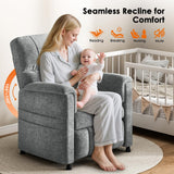 Pipishell Recliner Chairs for Adults, Recliner Chair with Remote, Adjustable Recline/Footrest, Chenille Fabric, High Back, Thick Seat Cushion, Recliner for Living Room, RV & Home Theater (Light Grey) Pipishell