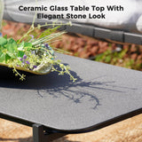 Grand patio 4-Piece Outdoor Furniture Set, Patio Outdoor Sofa with Cushion, Modern Metal Couch with Coffee Table, Outdoor Conversation Set for Porch Deck Balcony Backyard Living Room Grand patio