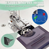 Lastempa Mini Dual-Speed SewingMachine Double Needle & Double Thread16 Stitch Modes Beginner-FriendlyHousehold Sewing Machine | ldeal forAdults & Beginners Lastempa