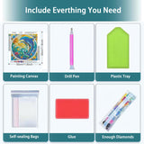 YIYIAH Dolphin Diamond Art Kits for Beginners - Paint by Numbers Kit for Adults - Adult Crafts Diamond Dot Set - Diamond Art Home Decor Holiday Gift 12×12 Inch YIYIAH