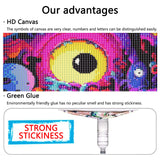 koemhxb Trippy Diamond Painting Kits for Adults-Eye Diamond Art Kits for Adults Beginner, Cartoon Gem Art Kits for Gift Home Wall Decor(12x16inch) koemhxb