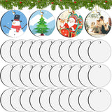 Morledoa Sublimation Ornament Blanks, 30Pcs Sublimation Blanks Bulk, Sublimation Blanks for Christmas Tree Décor, DIY Christmas Ornaments for Crafts (2.76 inches) Morledoa