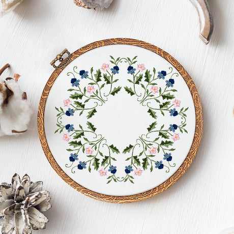 Pllieay 8inch Embroidery Hoop Frame Imitated Wood Embroidery Circle Round Display Frame Ring Cross Stitch Hoops Embroidery Hoops Set for Art Craft Sewing and Hanging, Rug Punch Set Pllieay
