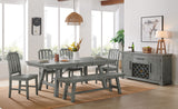 Martin Svensson Home Beach House Dove Grey Dining Bench Martin Svensson Home