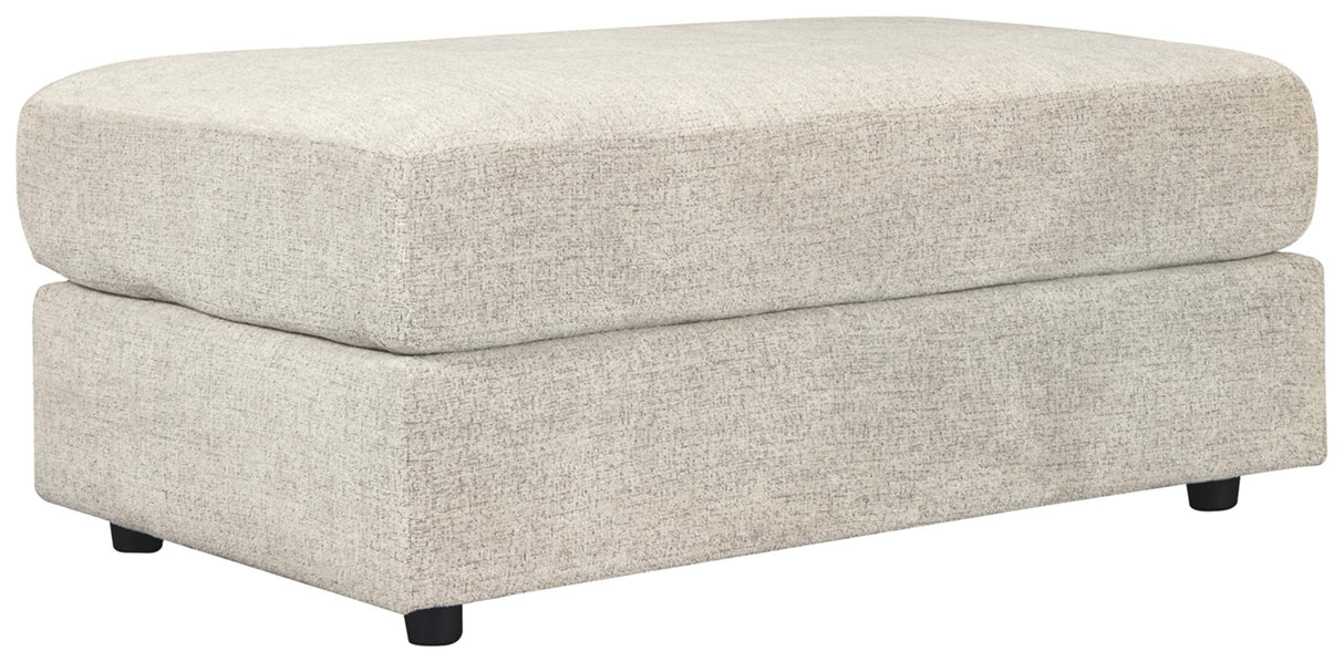 Signature Design by Ashley Soletren Contemporary Chenille Oversized Ottoman, Off-White Signature Design by Ashley