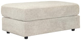 Signature Design by Ashley Soletren Contemporary Chenille Oversized Ottoman, Off-White Signature Design by Ashley