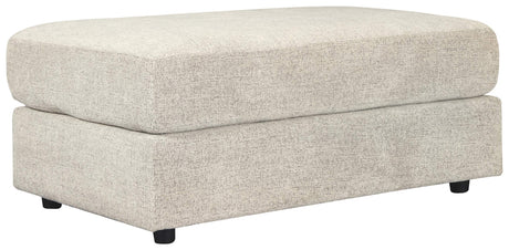 Signature Design by Ashley Soletren Contemporary Chenille Oversized Ottoman, Off-White Signature Design by Ashley