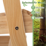 Tangkula Outdoor Fir Wood Glider Chair, Outdoor Swing Chair with Rotatable Hidden Cup Holder and Curved Seat, Glider Swing for Porch, Patio, Backyard, Natural (1, Natural) Tangkula