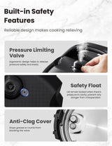 COMFEE’ 9-in-1 Electric Pressure Cooker 13 Presets Instant Multi Cooker Olla de Presion Slow Cooker Rice Cooker Steamer Sauté Yogurt Maker Non-Stick Pot 6 Quart Black, Aluminum COMFEE'