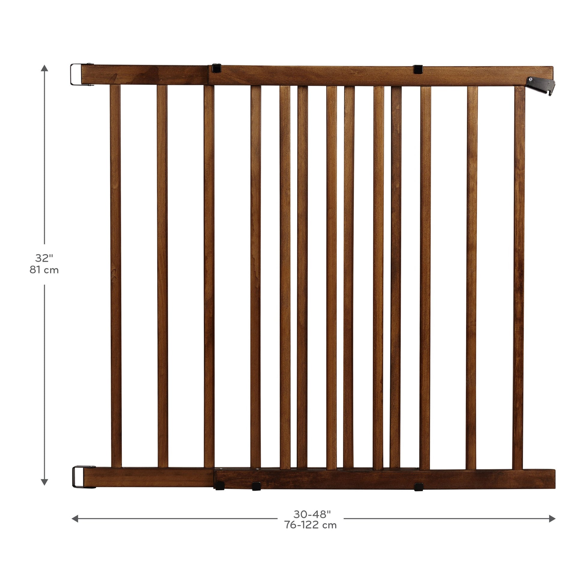 Evenflo Walk-Thru Top Of Stairs Baby Gate (Farmhouse Collection), 48"W x 32"H - WoodArtSupply