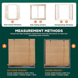 Bamboo Blinds for Interior Windows, Easy to Install Bamboo Shades for Indoor Windows, Custom Roller Shades for Indoor Window and Outdoor Patio, 23" W x 48" H BAYUE