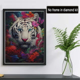 Reofrey DIY Diamond Art Kits for Adults Tiger, Animal Full Drill Round Rhinestone Diamond Painting Kits, Cross Stitch Embroidery Canvas for Crafts Home Decor 30x40cm X11 Reofrey
