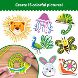 Skillmatics Waxy Window Art - 100 Bendable Waxy Sticks for Mess-Free DIY Fun, Reusable 100% Organic Beeswax Craft Kit, Travel Friendly, Creative Gifts for Girls & Boys Ages 5, 6, 7, 8, 9, 10, 11, 12 Skillmatics