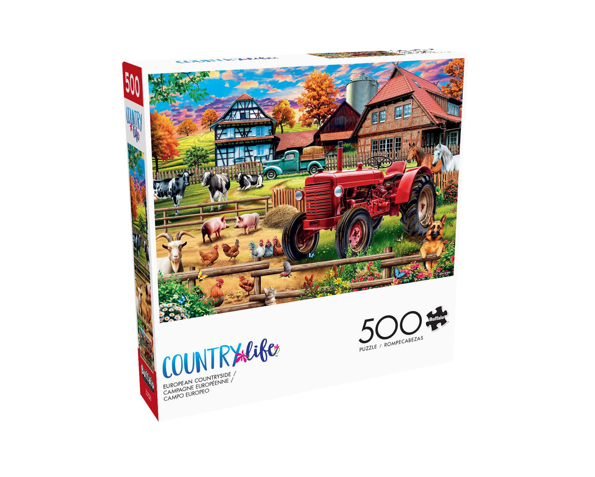 Buffalo Games - PD Moreno - European Countryside - 500 Piece Jigsaw Puzzle for Adults -Challenging Puzzle Perfect for Game Nights - Finished Size is 21.25 x 15.00 Buffalo Games