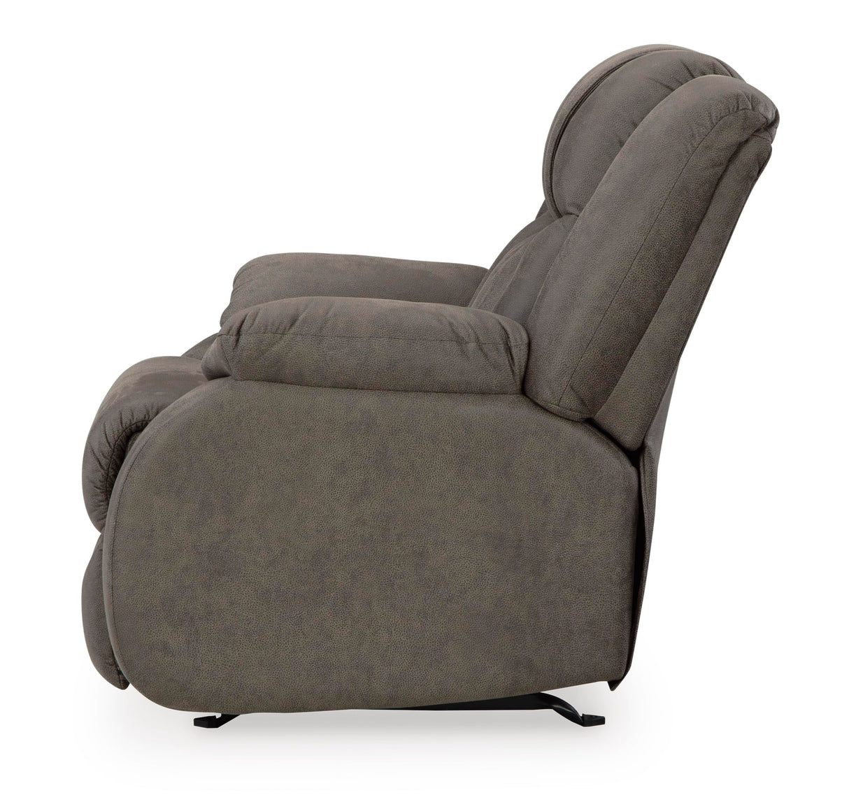 Signature Design by Ashley First Base Modern Faux Leather Rocker Recliner, Gray Signature Design by Ashley