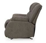 Signature Design by Ashley First Base Modern Faux Leather Rocker Recliner, Gray Signature Design by Ashley