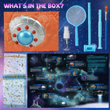 Rileryan Dig Kit, Dig Up 12 PCS Real Gemstones Crystals and Alien Skulls with Dig Tools, Rock Dig Kit Spaceship Explore Discovery Dig Monster for Easter Gifts Rileryan