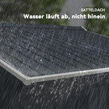 Outsunny 9' x 6' Outdoor Storage Shed, Garden Tool Metal Shed with Foundation Kit, Double Lockable Door, Air Vents and Sloping Roof, for Backyard, Patio, Lawn, Dark Gray Outsunny