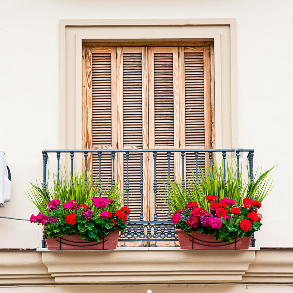 MAQIHAN 10 Artificial Grass Plant Outdoors - Faux Grass Fake Wheat Grass Decor Artificial UV Resistant Outdoor Plants Plastic Grass Outside Weed Plant Artificial Greenery for Porch Decorative MAQIHAN