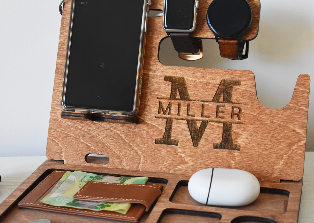 Wooden Docking Station, Police officer Docking Station, Wood Stand for gun, Law enforcement Gift for men, Gun holder, Father's Day Gift WoodArtSupply