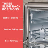 BLACK+DECKER 8-Slice Extra Wide Convection Toaster Oven, Fits 9"x13" Oven Pans and 12" Pizza, Bake, Toast, Broil, and Keep Warm Functions, Countertop Compact Design with Stainless Steel Finish BLACK+DECKER