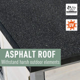 PawHut 43" L Wooden Rabbit Hutch Bunny Cage Small Animal House Enclosure with Ramp, Removable Tray and Weatherproof Roof for Outdoor, Grey PawHut