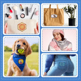 Juinte 140 Pieces Sublimation Patches Blank Hat Patches Sublimation Patches Blank for Hats Hat Patches Blank Patches for Clothes Hat Dress Patch (Black, Blue, Red, Khaki) Juinte