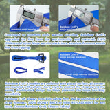 Rainbow Craft Ninja Warrior Obstacle Course for Kids - 50ft Slackline, 12 Removable Buckle Loops, 12 Ninja Attachments, Outdoor Training Equipment Rainbow Craft