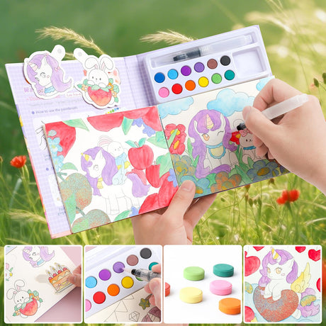 gesboole Paint with Water Coloring Books for Kids Ages 3-5, 4-8 – Cute Coloring Book for Teens,Arts and Crafts for Kids Ages 3 4 5 6 7 8+, Birthday Gift Toys for Girls Boys,Travel Toys -Unicorn gesboole