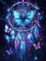 VAIIEYO 5D DIY Diamond Art Kits for Adults Dream Catcher, Diamond Painting Butterfly, Paint by Numbers Full Drill Round Rhinestone Craft Canvas for Home Wall Decor Gift 12x16 inch-20 VAIIEYO