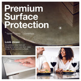 ExactMade - Clear Table Protector, USA Made, Safe, 25 x 55 Inch, 2mm Thick Ultra Clear Smooth Vinyl, Heavy Duty Clear Table Mat for Work Bench, Clear Desk Mat Cut to Size for Office Desk ExactMade