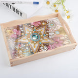 DIY Diamond Art Tray with Handle Diamond Art Painting Plate Creative Design Handmade Wooden Tray Mosaic Making Kits by Number Kits Diamond Art for Coffee Living Room Home Organizer (Five-Pointed Star) AiYuanzsh
