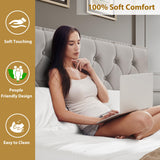 GarveeHome Upholstered Full Size Bed Frame with 2 Storage Drawers, Velvet Platform Bed Frame with Button Tufted Rivets Headboard, Heavy Duty, No Box Spring Needed, Easy Assembly, Beige GarveeHome