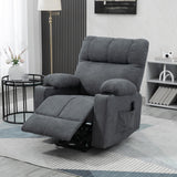 HOMCOM Electric Power Lift Chair Recliners for Elderly, Oversized Living Room Recliner Chair with Remote Control, Cup Holders, and Side Pockets, Dark Gray HOMCOM