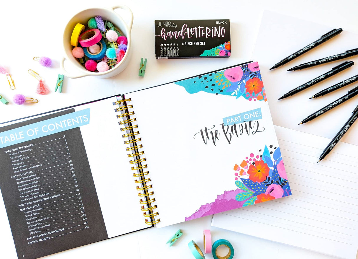 Calligraphy Kit for Beginners - Calligraphy Pen Set with Calligraphy Workbook June & Lucy