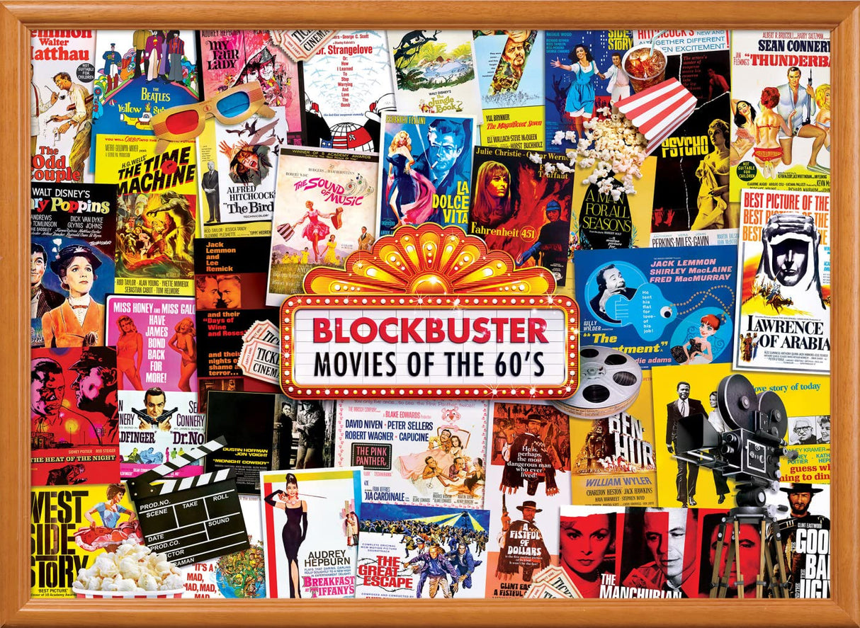 MasterPieces - 1000 Piece Jigsaw Puzzle, Movie Posters, Fun for Adults, Family, Kids, Non-Glare Finish, 19.25" x 26.75" Masterpieces