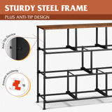 WLIVE 8 Drawer Dresser for Bedroom, Fabric Dresser with Large Storage Drawer Unit for Entryway, Chest of Drawers for Living Room, Rustic Brown WLIVE