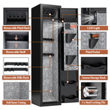 KAER 3-5 Gun Safe,Gun Safes for Home Rifle and Pistols,Rifle Safe,Gun Cabinet,Gun Safes for Rifles and Shotguns,Gun Safe Rifle with Removable Shelf,Assembled(Keypad Lock 55.12'' x 12.6" x 9.84'') KAER