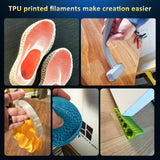 CCTREE High Speed TPU Filament 1.75MM, Soft TPU Flexible 3D Printing Filament Shore 95A,1kg Spool, Dimensional Accuracy +/- 0.03mm for Bambu lab 3D Printer Teal CCTREE