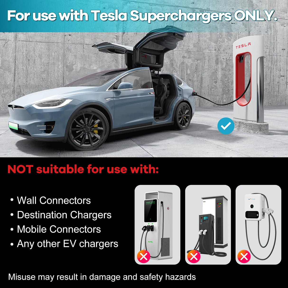 YIGPAIPO Compatible Tesla Supercharger (NACS) to CCS Electric Vehicle Adapter - 500 Amps / 1,000V - Fast Charge Your CCS1 EV at Tesla Superchargers with Vortex Plug YIGPAIPO