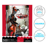 AQUARIUS DC Comics Puzzle Harley Quinn & The Joker (500 Piece Jigsaw Puzzle) - Officially Licensed DC Comics Merchandise & Collectibles - Glare Free - Precision Fit - 14x19in AQUARIUS